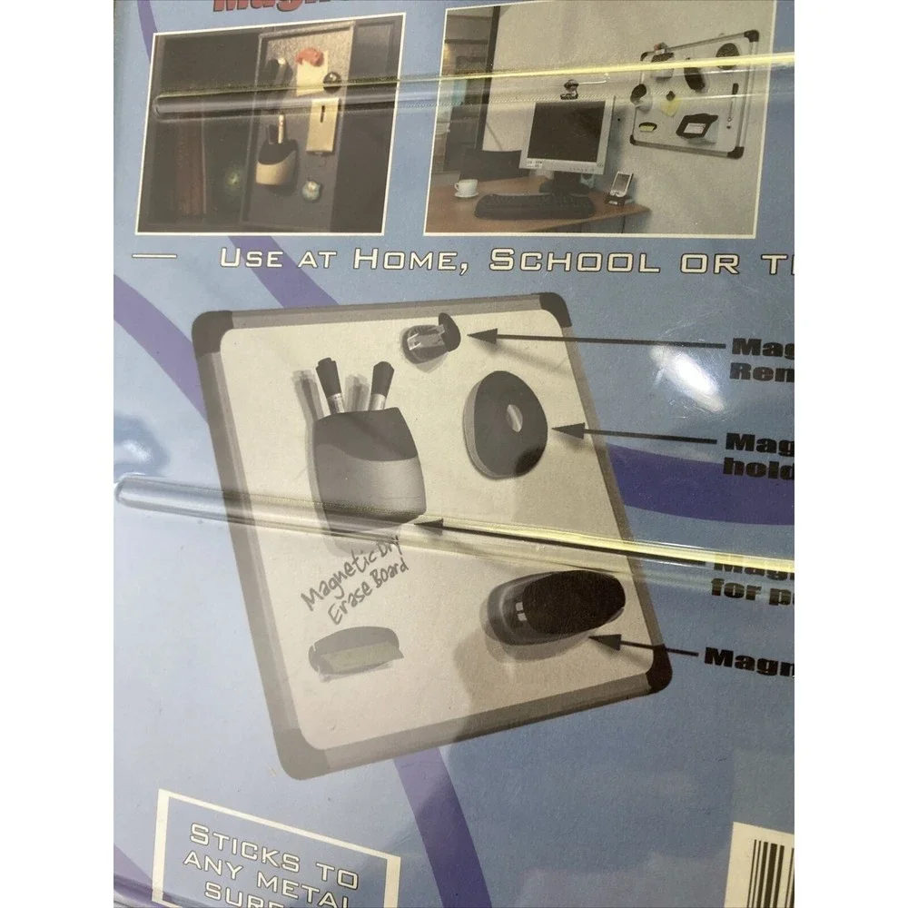 Magnetico Office Work School Locker 4 pc Magnetic Dry Erase Accessories Kit